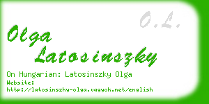 olga latosinszky business card